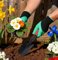 Lightweight Garden Tool Set with Hand Shovel, Transplant Trowel and Hand Rake