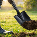 Heavy Duty Metal Garden Shovel with D Handle for Digging, Planting and Yard Work