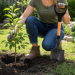 Mini Garden Round Point Shovel with D Grip for Planting, Digging and Outdoor Tasks