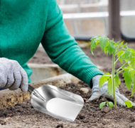 Stainless Steel Garden Hand Trowel for Transplanting, Weeding, Digging and Planting