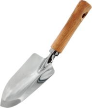 Stainless Steel Garden Trowel with Wooden Handle for Digging and Planting - Image 2