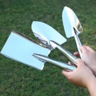 Heavy Duty Stainless Steel Garden Trowel Set for Planting, Digging and Weeding