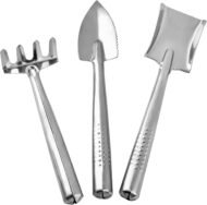 Mini Stainless Steel Garden Tool Set with Shovel, Rake and Trowel for Planting - Image 2