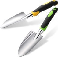 Aluminum Garden Trowel Set with Non-Slip Handles for Digging and Planting - Image 2