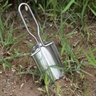 Folding Stainless Steel Garden Trowel with Carrying Pouch for Digging and Planting
