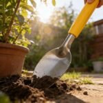 Stainless Steel Weeding Trowel with Serrated Edge for Digging and Loosening Soil