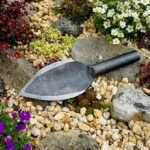 Heavy Duty Steel Garden Trowel with Durable Wooden Handle for Digging and Planting