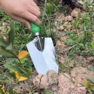 Stainless Steel Garden Spade with Ergonomic Grip for Planting and Soil Cultivation