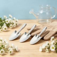 Rust Resistant Stainless Steel Garden Trowel with Ergonomic Grip for Digging