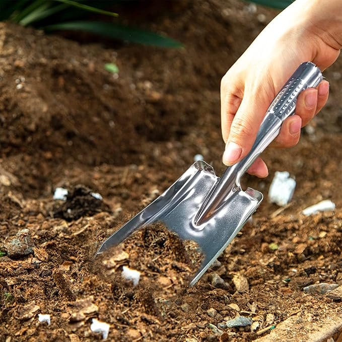 81f9To7gI7L._AC_SX679_.jpg Stainless Steel Garden Hand Trowel for Planting, Digging and General Gardening - Image 1