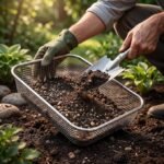 Garden Soil Sifter Set with Trowel for Filtering Soil and Potting